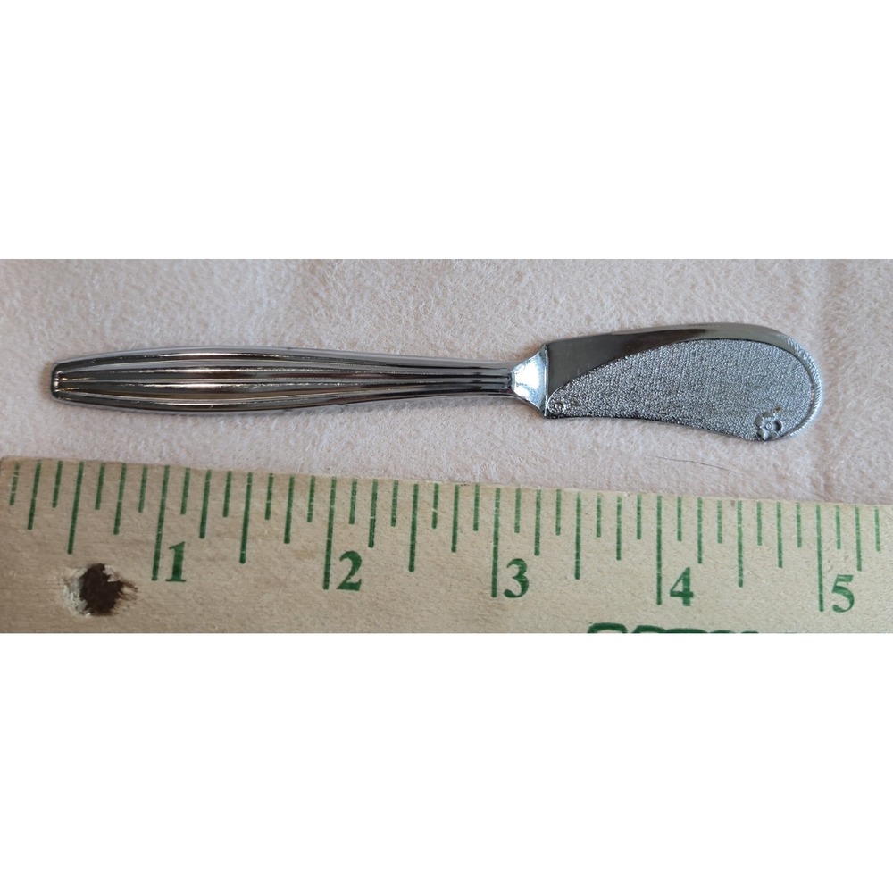 Vintage Sheffield England Chrome Plate Butter Knife Cheese Spreader 5in Silver
